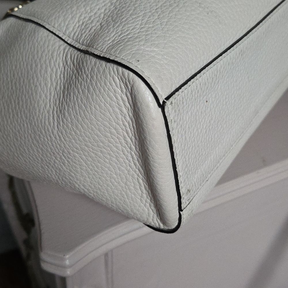 COACH Chalk & Black Prairie Leather Crossbody Bag - Picture 11 of 14
